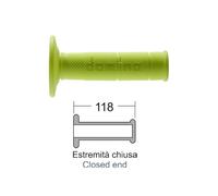 PAIRE DE BOUTONS GUIDON DOMINO MOTO CROSS-ENDURO JAUNE FLUO