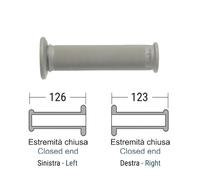PAIRE DE BOUTONS GUIDON DOMINO POUR MOTO TRIAL GRIS UNIVERSEL