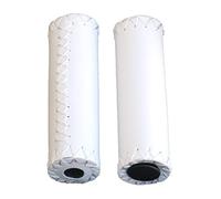 Paire de Boutons Montegrappa en Simili Cuir. Fabriqué en Italie (Blanc)