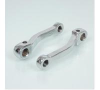 Paire de bras de pédales RSM pour mobylette - Chromé - Manivelle M14 pas 1.25 - Diamètre 16mm