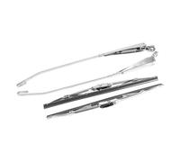 Paire de bras et balais d'essuie-glaces chromé en inox pour Porsche 911 type F, G et 912 (1968-1989)