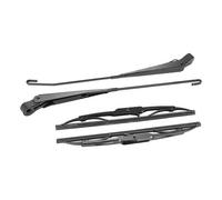 Paire de bras et balais d'essuie-glaces noir en inox pour Porsche 911 type F, G et 912 (1968-1989)