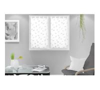 Soleil d'ocre, Laurene Paire de Brise-bise, Polyester, Blanc, 45x90 cm