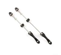 Paire de brochettes de verrouillage de roue de vélo de route à dégagement rapide avec poignées en alliage d'aluminium et tiges en acier inoxydable pour une utilisation stable (noir)
