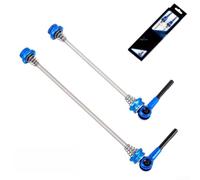 Paire de brochettes légères à dégagement rapide en alliage TC4, résistantes, adaptées pour les moyeux de vélo de route, de montagne et pliants 100/135 mm (bleu)