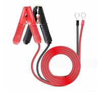 Paire de câbles de batterie fusible 30 A avec cuivre pour pinces crocodiles pour rallonge de voiture Adaptateur à libération rapide Convient pour les appareils 12 V et 24 V (0,6 m)
