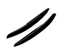 Paire De Caches De Sourcils De Phares Pour Polo MK5 2011-2018 Noir Brillant/blanc Style Extérieur De La Voiture(Gloss Black)