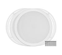 Paire de caches pour haut-parleurs 8-3/8"" (21,5 cm) blancs, montage en surface, RH-4002-8-2-A, Reliable Hardware Company