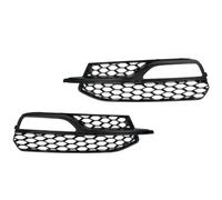 Paire de calandres de phares antibrouillard avant pour Audi A3 S-Line S3 2014-2016, grilles de protection en nid d'abeille pour phares de course(Glossy Black)