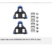 PAIRE DE CALES VELO ROUTE SHIMANO SM-SH12 SPD-SL BLEU