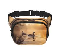 Paire de canards colverts flottants Sac à bandoulière tendance pour randonnée, sac à bandoulière carré double couche pour voyage et fitness