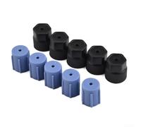 Paire de capuchons de port CA haute basse pression pour système de climatisation de véhicule R134a - Noir et bleu