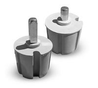 Paire de Capuchons de Store avec Broche Carrée et Broche Ronde de 13 x 13 mm, Diamètres de 60-63 - 70 mm. Capuchon pour Rouleau Enrouleur pour Store Extérieur (CAPUCHONS POUR ROULEAUX DE 63 MM)