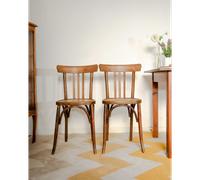Paire de chaises bistrot en chêne n°1567