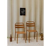 Paire de chaises en métal marron n°1239