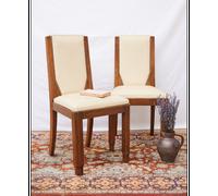 Paire de chaises en noyer art déco n°1727