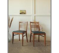 Paire de chaises mid-century vert cèdre n°1661