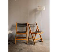 Paire de chaises pliantes en bois n°1188