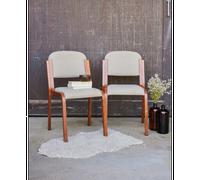 Paire de chaises scandinave en bois clair n°1665