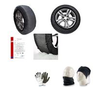 PAIRE DE CHAUSSETTES À NEIGE POUR PNEUS 235/40 R18 CERCLE 18 MESURE L HOMOLOGUE AVEC DISPOSITIFS DE TEXTURE 3D POUR VOITURES,SUV,ANTIDÉRAPANT POUR GLACE,NEIGE,REVÊTEMENT ANTIDÉRAPANT DE ROUTE ENNEIGÉE