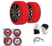 Paire DE Chaussettes À Neige pour PNEUS 275/35 R18 Cercle 18 Mesure L Homologue pour Voitures, SUV, 4X4, FOURGONS, ANTIDÉRAPANT pour TRONÇONS DE Route Mixtes Entre Glace ET Neige