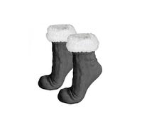 Vivezen - Paire De Chaussettes, Chaussons Polaires Mixtes - Taille 40-45 - Gris