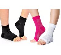 Paire de chaussettes de compression anti-fatigue ouvertes aux orteils : Aléatoire / Taille L - XL / x 1