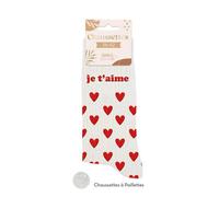 STC - Paire DE Chaussettes Paillettes Amour Femme