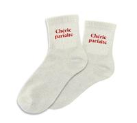 PAIRE DE CHAUSSETTES PAILLETTES CHÉRIE FEMME Beige, Ivoire, Crème, Écru, Naturel, Taupe