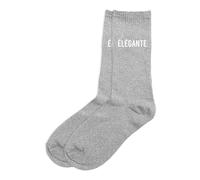 STC Chaussettes Élégante grises à paillettes