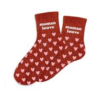 STC Chaussettes Maman Louve paillettes Blanc