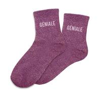 STC Paire de chaussettes Géniale violettes à paillettes