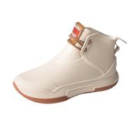 Paire de chaussures de pluie pour l'extérieur, chaussures aquatiques polyvalentes, semelle épaisse, confortables, antidérapantes, bottes de pluie courtes originales pour femme chaussettes chaussures