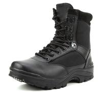 Paire De Chaussures Montantes / Boots Swat En Cuir Noir Miltec - 12827000-42