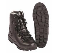 Paire De Chaussures Montantes De Chasseur Alpin En Cuir Noir Et Lacet Etanches Et Respirantes Miltec 12801000 Pointure 41.5