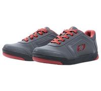 O'Neal Chaussures VTT Pinned Flat Pedal V.22 – Downhill, Vegan – Adulte – Gris Rouge 47