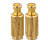 Paire de chevilles de rechange pour chevalet de trémolo pour systèmes à 2 points avec manchon de 10 mm de diamètre et construction en métal Doré