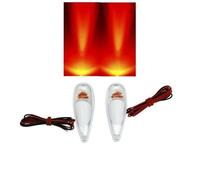 Paire De Clignotant Goutte D'eau Corps Blanc Cabochon Transparent A Ampoule Orange Pour Moto Scooter Tuning