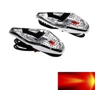 Paire De Clignotant Goutte D'eau Corps Chrome Cabochon Transparent A Ampoule Orange Pour Moto Scooter Tuning Wing