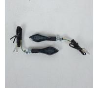 Paire de Clignotant Led HUNTER Noir mat fumé Chaft pour moto Honda IN201