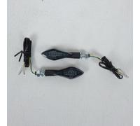 Paire de Clignotant Led HUNTER Noir mat fumé Chaft pour moto KAWASAKI IN201