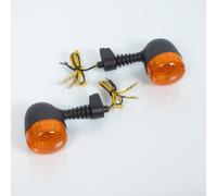 Paire De Clignotant Replay Pour Moto Derbi 50 Senda 1995 À 2020 Rond Orange/Noir