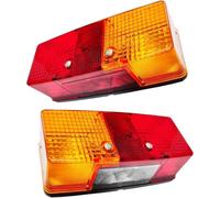 Paire de clignotants avant halogènes, feux de garde-boue, base plate avec ampoules 12v, adaptés à Bomag | DAF | Schmitz Cargobull Ahlmann | Kubota | Massey Ferguson | Compatible avec Wrangler