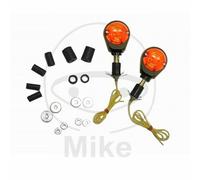 Paire de Clignotants Guidon JMP Vitre Orange Corps Noir 705.67.16 Moto