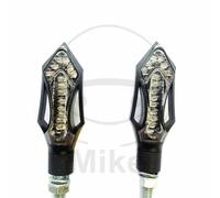 Paire de Clignotants Javelin JMP LED Vitre Transparent Corps Noir 705.48.10