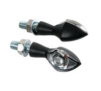 Paire de Clignotants LED Moto Indicateurs De Sens Scooter Lentille Blanche Lampa