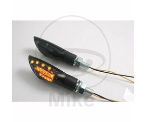 Paire de Clignotants Release LED JMP Vitre Fumée Corps Noir 705.00.77 Universel