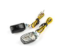 Paire De Clignotants Universels MICRO 6 LED STR8 Noir Transparent Homologués