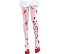 paire de collants blanc projections sang femme - amscan 845196-55 Rouge G