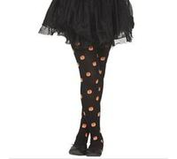 paire de collants citrouille fille - guirca 16154 Noir G